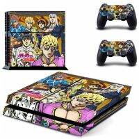 JoJo PS4ผจญภัยแบบแปลกประหลาดสติ๊กเกอร์สกินรูปลอกสำหรับ Sony PlayStation 4คอนโซลและ2ตัวควบคุมสติกเกอร์หนัง PS4ไวนิล