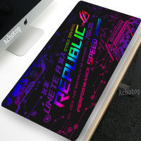 ROG Mouse Pad Gaming Mousepad Gamer แผ่นรองเม้าส์ขนาดใหญ่คอมพิวเตอร์ Mousepad XXL พรมพื้นผิวยาง Mause Pad แป้นพิมพ์โต๊ะ Mat