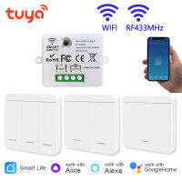 สวิตช์ไฟ WiFi Tuya Smart Home Smart Life RF433Mhz แอพไร้สายการควบคุมด้วยเสียง Smart Home ทำงานร่วมกับ Home Alexa Alice