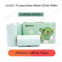 ม้วน POOOLI อย่างเป็นทางการป้ายสติกเกอร์กระดาษสำหรับ L1 L2 L3 สำหรับ Peripage A6 Paperang Baypage บลูทูธเครื่องพิมพ์ภาพสติกเกอร์ Maker-JHU STORE