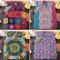 Colorful Mandala Boho Bedding Sets King Soft Bedclothes Bohemian Duvet Cover Set with Pillowcases Queen Size