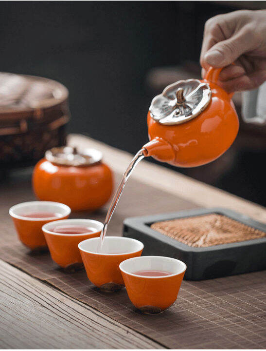 creative-ceramic-persimmon-tea-set-chinese-tea-set-tea-pot-tea-can-and-cups-for-business-gift-present-persimmon-everything-goes-well-kung-fu-black-tea-teaware