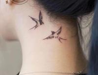 hot！【DT】۞✉◄  1PC Small Swallow Temporary Sticker Men Hand Fake Tatto Flash Decal Tatoo