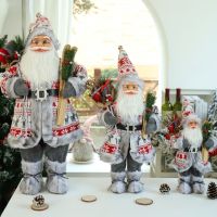 【LZ】∏❧♤  Grande Boneca De Papai Noel Para Crianças Presente De Natal Decorações De Chapéu De Natal Para Casa Fontes De Festa De Casamento Presente De Ano Novo 2023 60 cm 45 cm 30cm