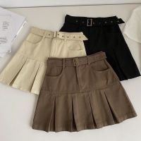 (พร้อมส่ง) Bun miniskirt ? กระโปรงพลีทสั้น