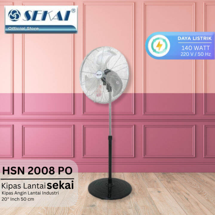 Sekai Kipas Angin Tumpu 20" inch HSN 2008 PO Baling Besi Performa Tinggi / Stand Fan Lazada