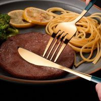 24Pcs/Set Stainless Steel Dinnerware Set Steak Knife Fork Coffee Spoon Teaspoon Flatware Dishwasher Safe Kitchen Tableware Set