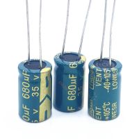 【cw】 30pcs 35V 680UF  10x15 high frequency low impedance aluminum electrolytic capacitor 680uf 35v 20