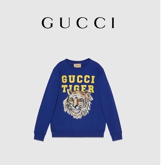 Áo Sweater Gucci Chất Liệu Cotton In Họa Tiết Hổ Cổ Điển Thời Trang Cho Nam  Nữ 