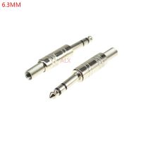 HVJ-2pcs 6.3mm 6.35mm 3-pole Stereo Metal Plug Connector 6.3 Plug  Jack Adapter With Soldering Wire Terminals 1/4 Inch Stereo Plug