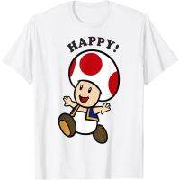 2023 NEWNintendo Super Mario Biqi Cool Overlord Yoshi Cooper พิมพ์ผู้ชายผ้าฝ้ายรอบคอสั้นเสื้อยืดเด็กชายหญิงเสื้อ