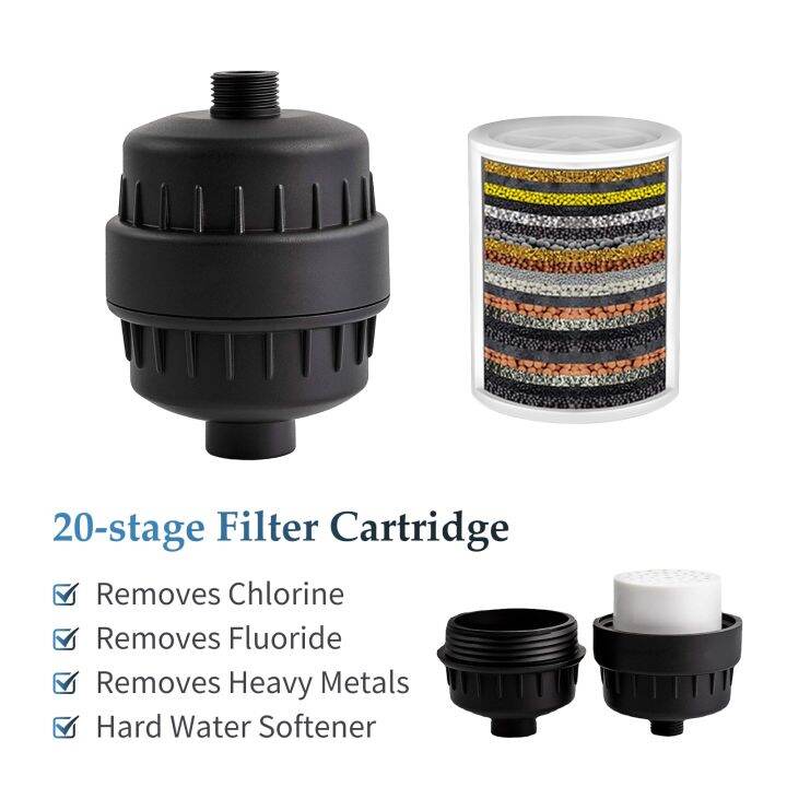 20 Stages Shower Water Filter Tap Water Remove Chlorine Heavy Metals