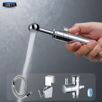 Flow Adjustable Handheld Toilet Bidet Sprayer Kit. Chrome Plated Bathroom Bidet Faucet Multi Purpose Spray Washer