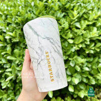 Starbuck Official Store Starbuck ถ้วย2022ฤดูร้อน Marbling Double-Layer แก้วพร้อมฝาปิดเซรามิคตารางสำนักงานดื่มถ้วย Starbuck Tumbler Starbuck แก้ว