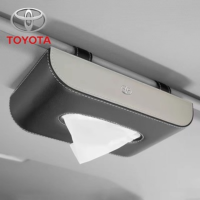 [ Toyota ] กล่องกระดาษทิชชู่ หนัง PU อุปกรณ์เสริม สําหรับรถยนต์ TOYOTA Vios Altis Avanza Vellfire YARIS HILUX Innova