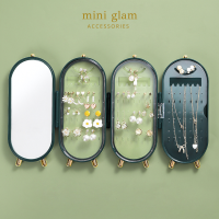 Miniglam M Foldable Jewelry Display ที่เก็บต่างหูและสร้อยคอ (สี British Green)