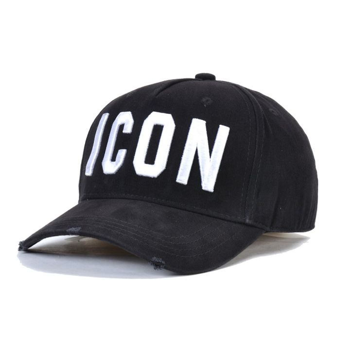 หมวกเบสบอลผ้าฝ้ายสีดำสำหรับผู้ชายและผู้หญิงหมวกคุณภาพสูงตัวอักษรไอคอนใหม่100-หมวกดีไซน์ลูกค้า
