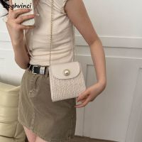 【YF】 Mini Crossbody Bags Women Straw Chain Handbags Retro Fashion All-match Shoulder Flap Bag Money Cell-phone Woven Pouch Female New