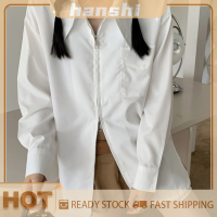 hanshi [2023 new HOT FASHION] lazlook เสื้อผู้หญิงแขนยาวปานกลาง, เสื้อโค้ทแบบมีซิป