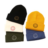 Cute Cartoon Smile Crochet Knit Cap Hats Beanie Autumn New Solid Warm Skullies Beanies Caps Female Knitted Ladies Girls Winter