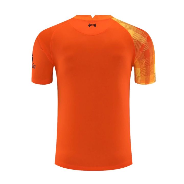 เสื้อกีฬาแขนสั้น-ลายทีมชาติฟุตบอล-liverpool-สีส้ม-คุณภาพสูง-สําหรับผู้ชาย-2021-2022