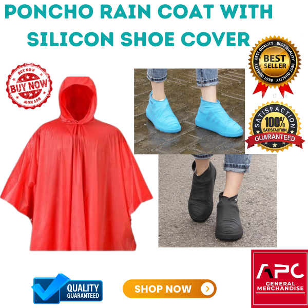 APC] ASSORTED COLOR Heavy Duty Poncho Raincoat for Adult Rainy