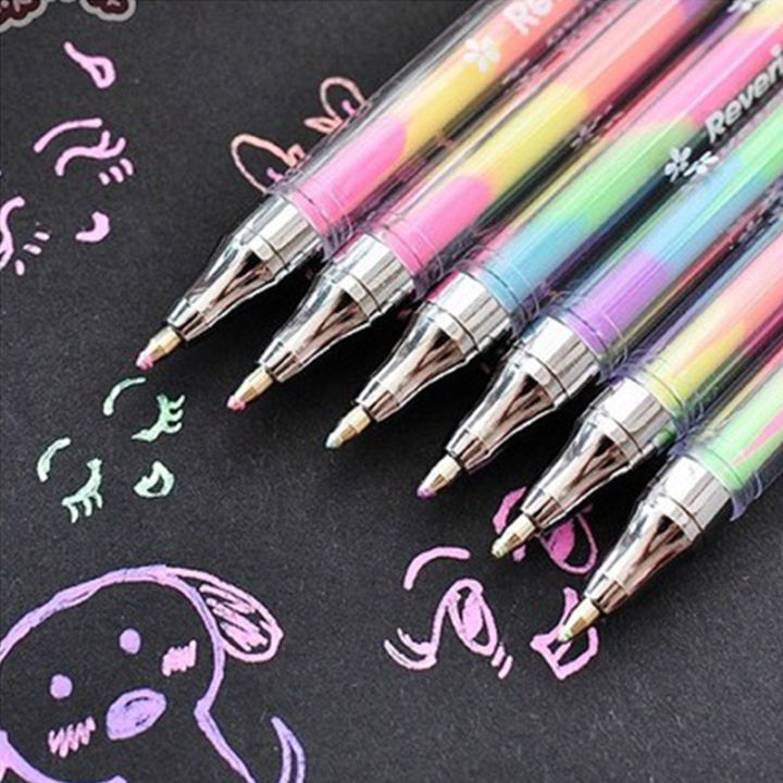 6-ชิ้น-ล็อตใหม่เกาหลีเครื่องเขียนน่ารักการออกแบบหมึก-6-สีปากกาเน้นข้อความ-marker-เครื่องเขียนปากกาที่มีสีสันการเขียนอุปกรณ์-yrrey
