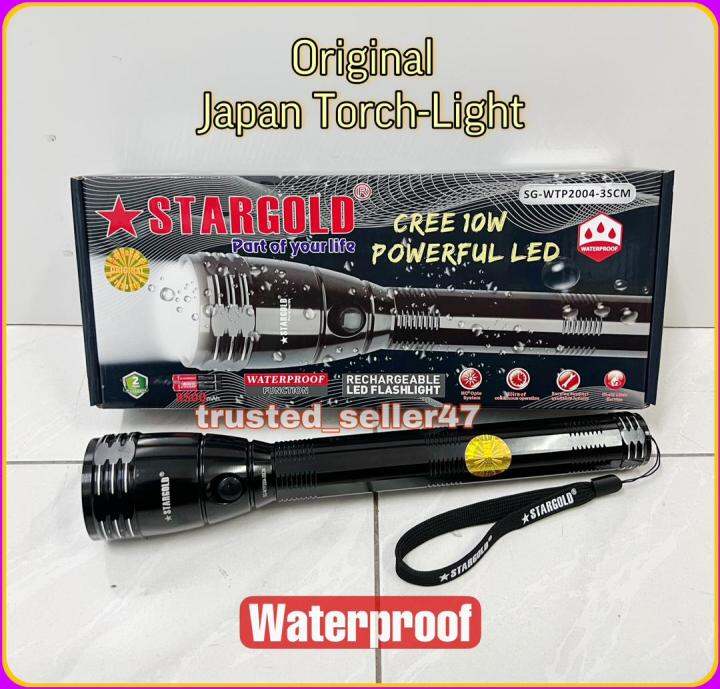 Stargold New Original Japan Waterproof Powerful Led FlashLight Torch