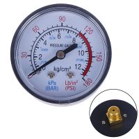 【YD】 Iron Bar Air Pressure Gauge Scale Compressor 9.5/13mm (1/8 1/4 Bsp) Thread 0 180PSI 0 12Bar Dia 40/50mm