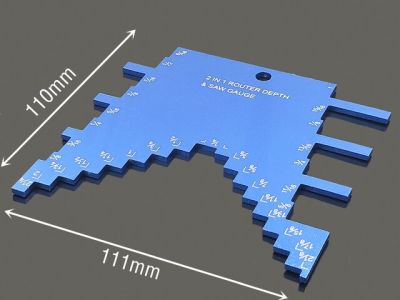 เราเตอร์อลูมิเนียม1ชิ้น2อิน1ความลึกของไม้เครื่องมือทำเครื่องหมายปูกระเบื้องลามิเนตเครื่องมือทั่วไปขั้นตอนวัดความลึกตารางเลื่อย