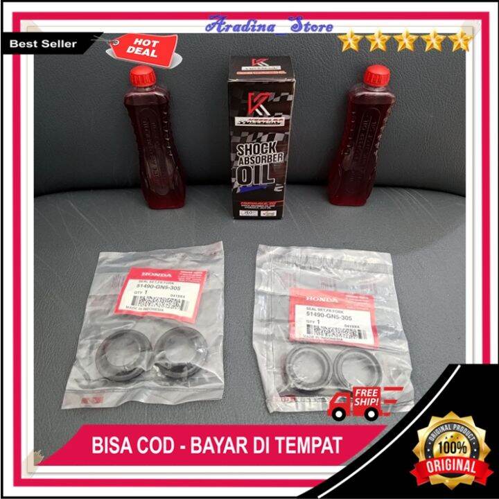 Oli Shock Matic Semua Motor Bebek Plus Seal Sok Sil Tutup Abu Honda ORI ...