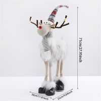 Christmas Dolls Tree Decor New Year Ornaments Big Reindeer Antler Standing Doll Decoration Merry Christmas Kids Toys Gifts