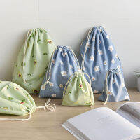 5pcslot Cotton bag travel beam pocket small cloth bag drawstring bag travel storage bag cosmetic luggage cotton linen bag E1114