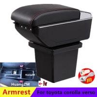 ◑ Armrest Box For toyota corolla verso Car Armrest box Interior parts Storage box car accessorie USB Charging LED light