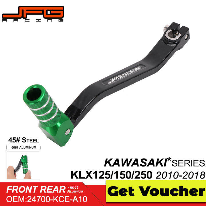 JFG RACING Motorcycle CNC Gear Shift Pedal Lever For Kawasaki KLX125