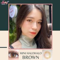 ❤️มีสายตาสั้น❤️ แถมตลับ Luxzylens Mini halo halo Brown Gray เลนส์คุณภาพ จากเกาหลี ค่าสายตาสั้น -0.50 ถึง -10.00 คอนแทคเลนส์ กรองแสง กันยูวี