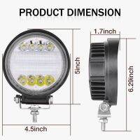 โคมไฟ LED ชุดไฟกลม28W RGB ไฟเปลี่ยนสีโหมดไฟแฟลชรถยนต์สำหรับรถ ATV UTV Off-ไฟถนน