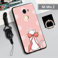 เคสอ่อนสำหรับ Xiaomi Mi Mix 2เคสโทรศัพท์คลุมทั้งหมด2022ใหม่ป้องกันการตกหล่นกันรอยขีดข่วนฝามีที่ถือวงแหวนโทรศัพท์ &amp; เชือก