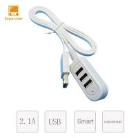 ตัวแปลงการถ่ายโอนข้อมูล3 In 1สำหรับแล็ปท็อปซุปเปอร์สตาร์ฮับ3 USB อเนกประสงค์ฮับตัวแปลงไฟที่ชาร์จพกพาสายเครื่องชาร์จต่อขยาย USB แยก USB