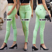 AB Skinny สีเขียวมะนาว ของแท้ จากเพจดัง 300,000 Like กางเกง AB สกินนี่ยีนส์ ผู้หญิง