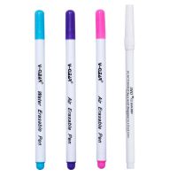 4Pcs ปากกาลบได้ Easy เช็ดผ้าละลายน้ำ Marker Clean Auto-ปากกาจางหายสำหรับผ้าเครื่องหมายเครื่องมือเย็บผ้าทำมือ