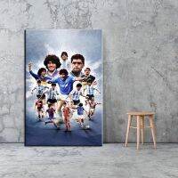 Maradona Football Superstar Canvas Print: โปสเตอร์ภาพวาดสีน้ำมันสำหรับตกแต่งบ้าน