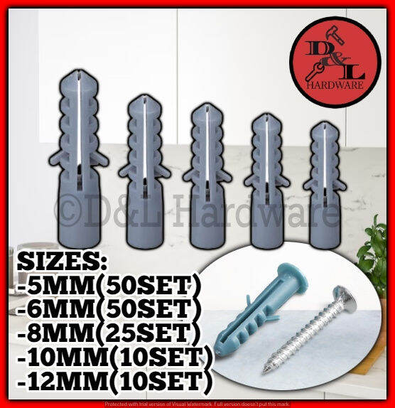 D-3899 Tox & Screws Set Small Croaker Wall Anchors Plugs Standard 