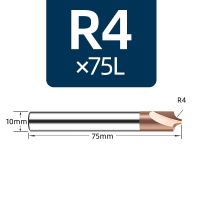 เครื่องตัด R0.5-R6 R สำหรับโรงโม่เหล็กด้านในทังสเตนคาร์ไบด์เครื่องกัดมุมอลูมิเนียมเคลือบ HRC60