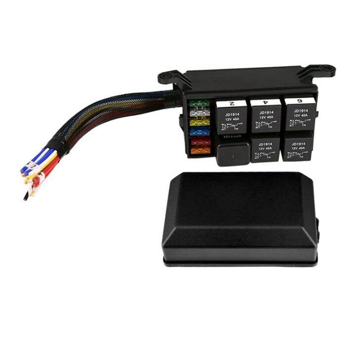 12V Automotive Fuse and Relay Box, with Pre-Wires, Waterproof Fuse ...