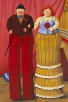 (ร้อน) Fernando Botero ที่มีชื่อเสียงรูปโปสเตอร์บทคัดย่อการ์ตูนตลก Dancer ภาพวาดผ้าใบ Nordic Wall Art รูปภาพสำหรับตกแต่งห้องนั่งเล่น