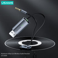 USAMS Car Bluetooth 5.0 FM Transmitter Alloy Car Wireless Adapter Radio Modulator Car Handsfree Car Aux Audio Receiver Player