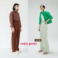 SARIN Enjoy Pants กางเกงขายาวเอวสูง ผ้าเด้งๆ ใส่สบาย