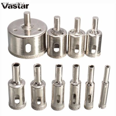 10pcs 3-50mm Set Tile drill bit Set Diamond Coated Tile Marble Glass Ceramic Hole Saw Drilling Bits Power Tools Accessories