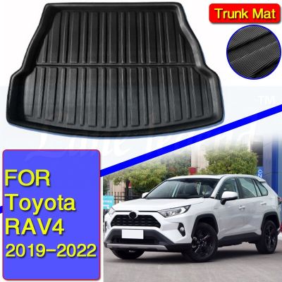 ถาดซับในรองเท้าบูท Error สำหรับ Toyota RAV4 2019 ~ 2022 XA50ถาดพรมปูพื้นสัมภาระพรมกระโปรงหลังรถกันน้ำได้ทุกสภาพอากาศ